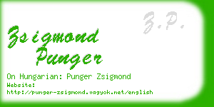 zsigmond punger business card